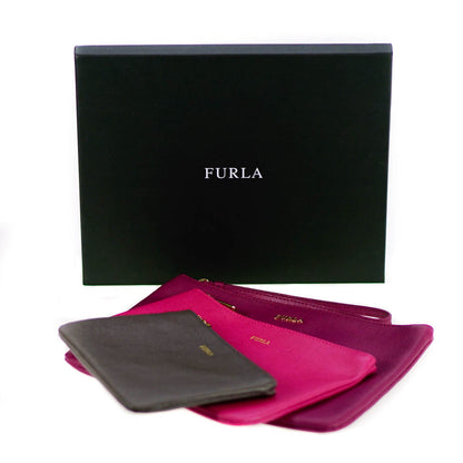 Furla Bags Leather Clutch Bag & Purse Set Of 3 (Blemished Box)