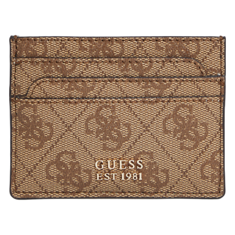 Guess Womens Wallet Card Holder Latte Logo 