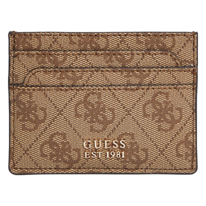 Guess Womens Wallet Card Holder Latte Logo 