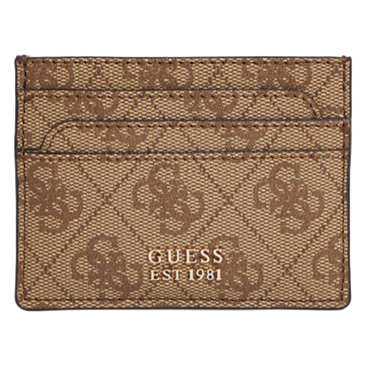 Guess Womens Wallet Card Holder Latte Logo 