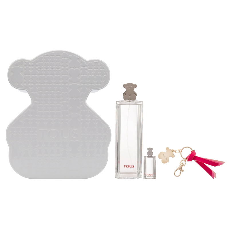 Tous 90ml Eau De Toilette & 4.5ml Mini EDT + Key Ring Gift Set