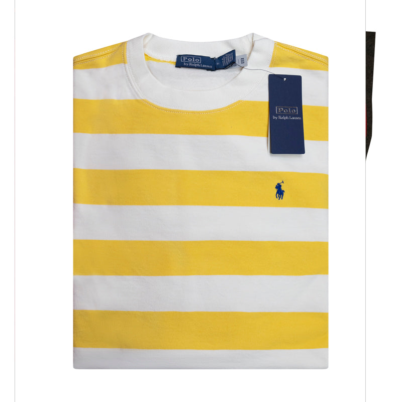 Ralph Lauren Polo Striped Sweatshirt Yellow Women's