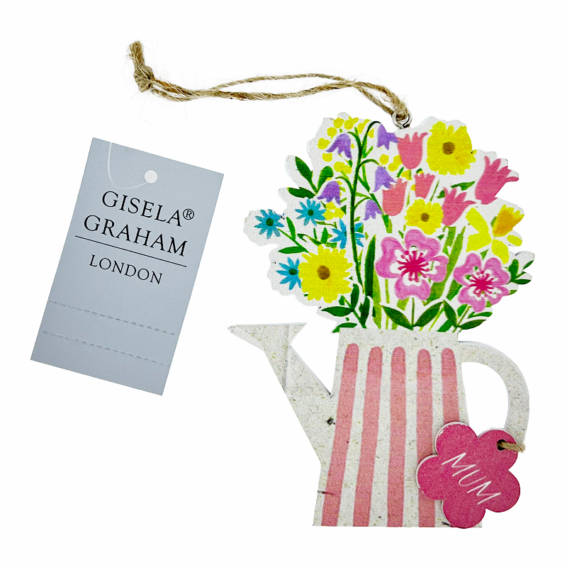 Gisela Graham Pastel Meadow In Vase Hanging Ornament For Mum