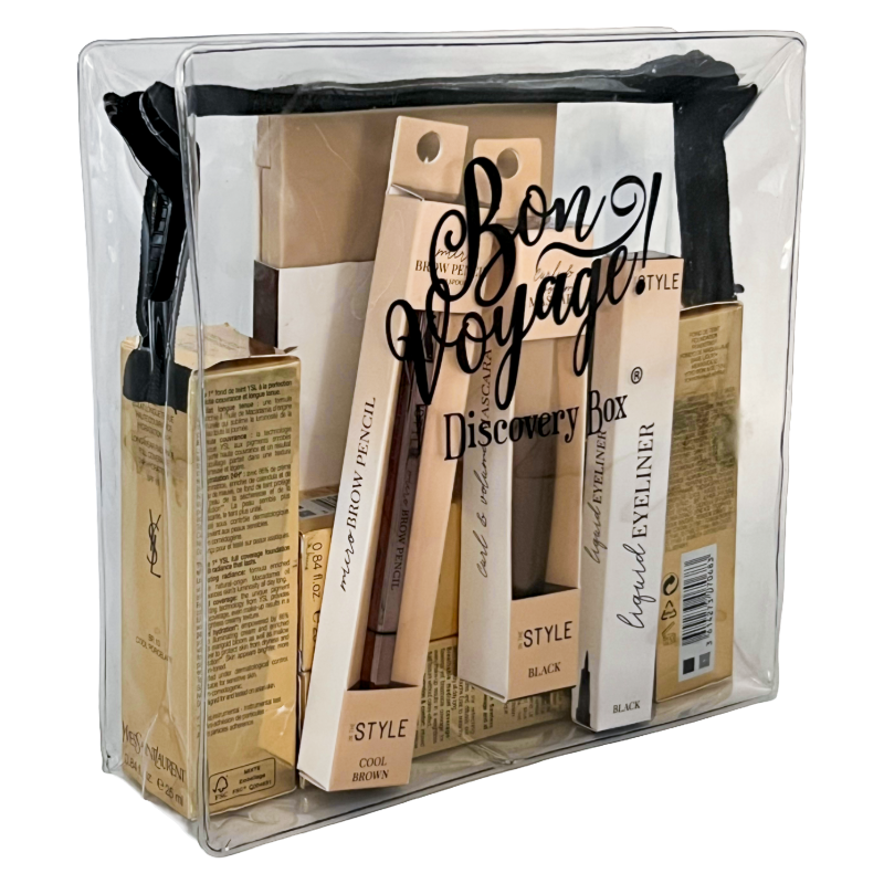 Bon Voyage Clear Travel Cosmetic Bag – Stylish & Spacious Makeup Organizer