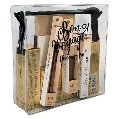 Bon Voyage Clear Travel Cosmetic Bag – Stylish & Spacious Makeup Organizer