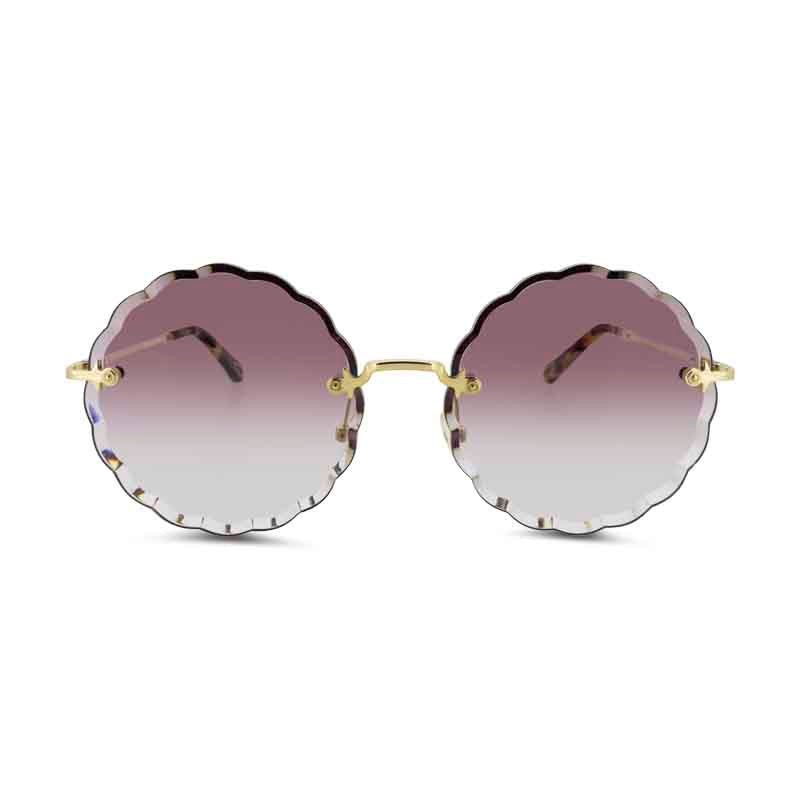 Chloe Oversized Round offers Sunglasses CE120SD NWT Gold/Blonde Flaw