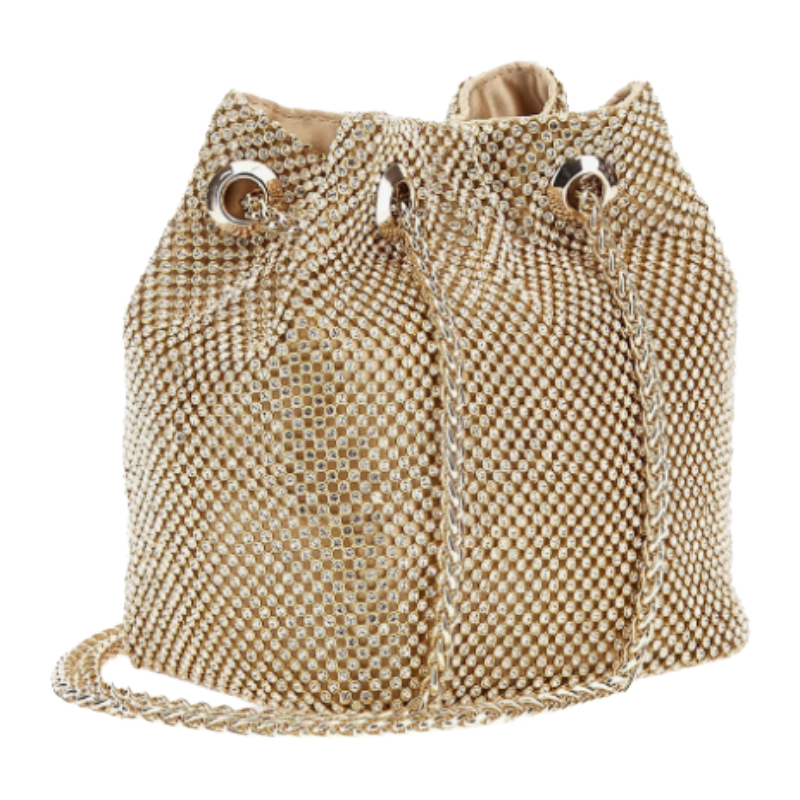 Guess Lua Mini Gold Crossbody Evening Bag