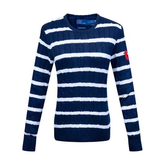 Ralph Lauren Polo Sweatshirt | Navy/White | Pima Cotton