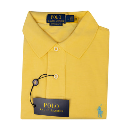 Ralph Lauren Cotton Polo Shirt Yellow Men's