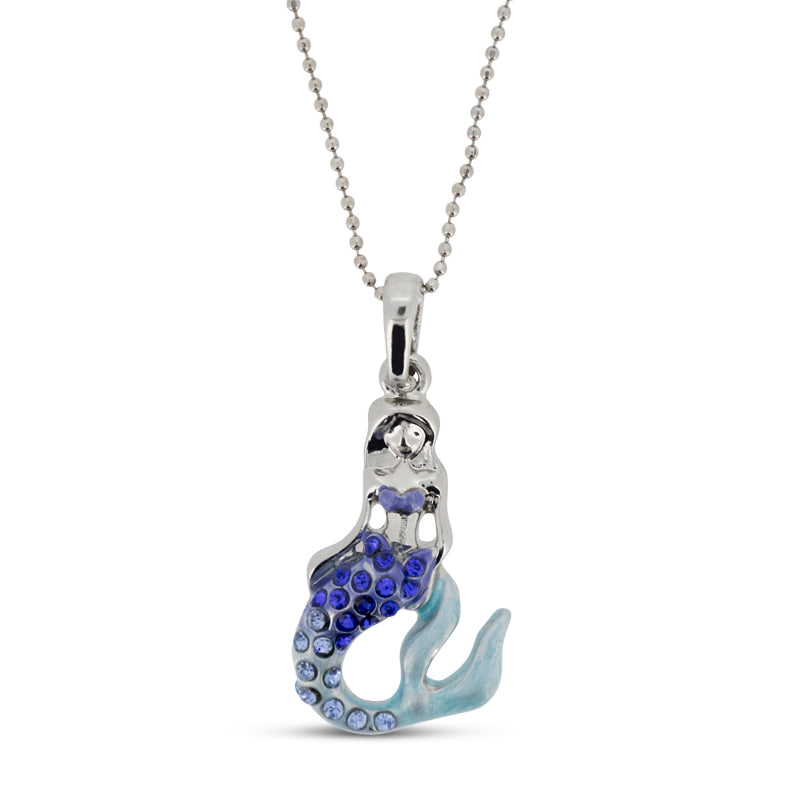 Rhinestone Mermaid Necklace By Cool Jewels - Choose Colour