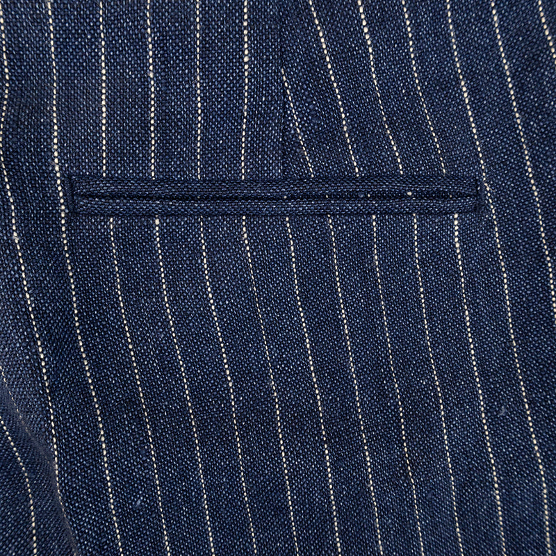 Ralph Lauren Polo Pinstripe Straight Leg Trousers Navy