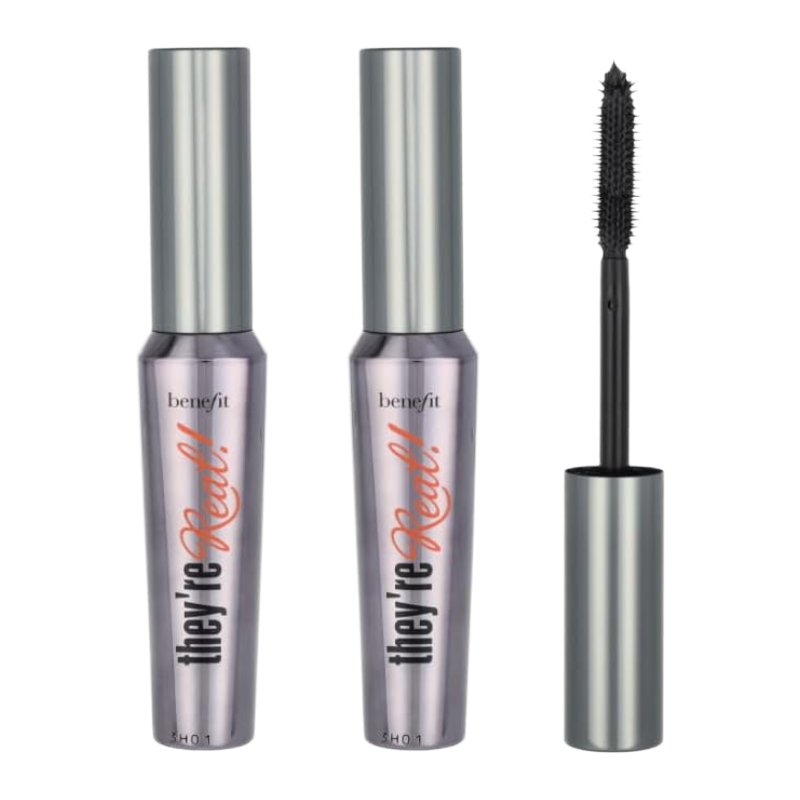Benefit They're Real! Mascara Set Jet Black x 2 Full Size (Blemished Box)