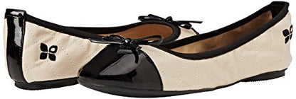 Butterfly Twists Fold Up Ballerina Shoes Cream & Black Size 3 (36)