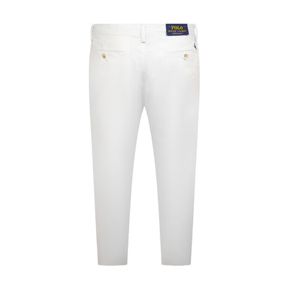 Ralph Lauren Polo Stretch Slim Fit Washed Chino Trousers White