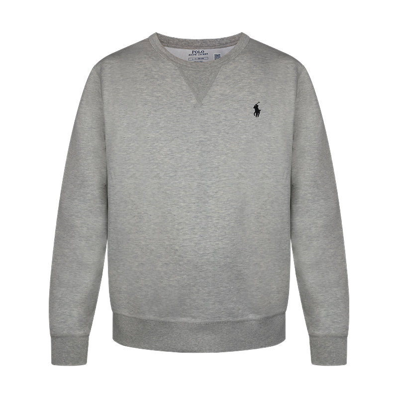 Ralph Lauren Polo Double Knit Pullover Sweatshirt Grey Heather