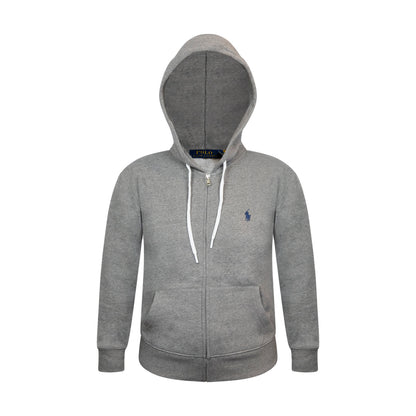 Ralph Lauren Polo Fleece Full Zip Sweatshirt Women's Hoodie Grey Heather