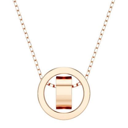 Swarovski Hollow Collection Rose Gold Circular Pendant Necklace