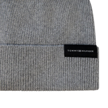 Tommy Hilfiger Uptown Wool Beanie Hat Grey One Size