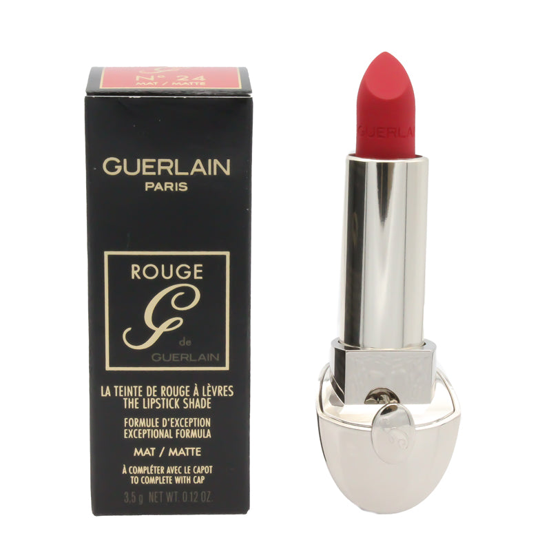 Guerlain Rouge G Red Matte Lipstick Shade No 24 (Blemished Box)