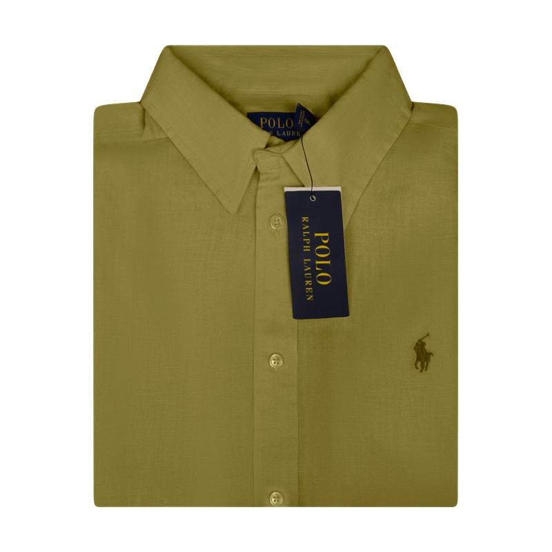 Ralph Lauren Women's Polo Relaxed Fit Shirt Banana Peel