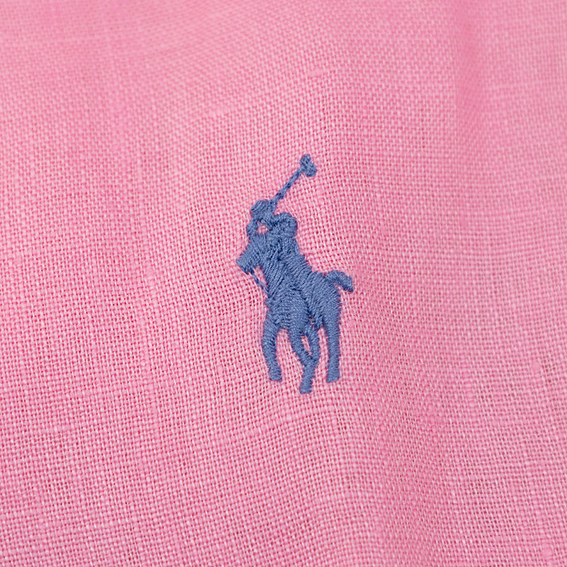 Ralph Lauren Pink Linen Shirt | Custom Fit