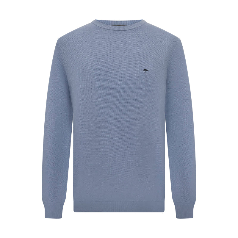 Fynch Hatton Textilien Mens Knit Jumper Crystal Blue 