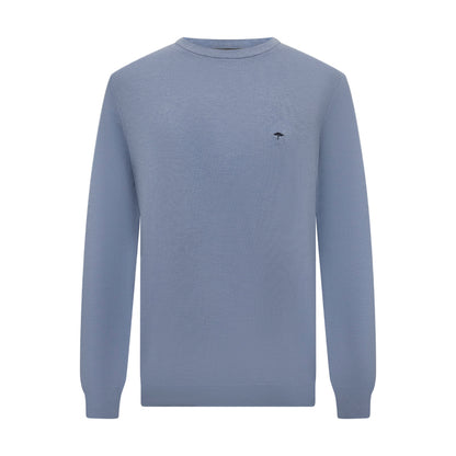 Fynch Hatton Textilien Mens Knit Jumper Crystal Blue 