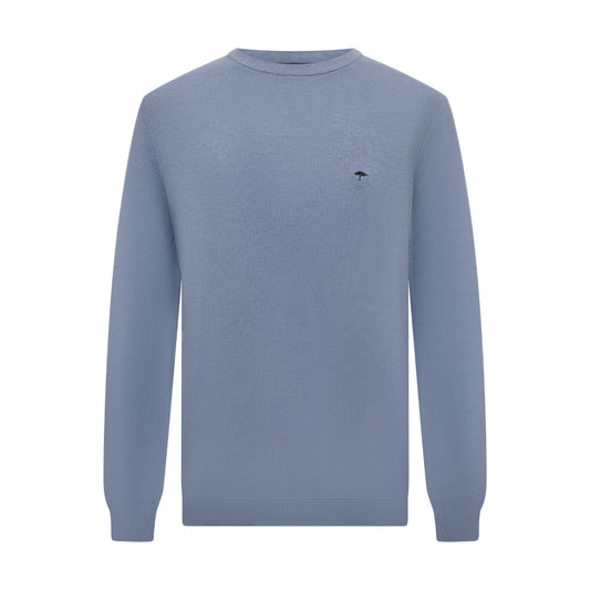 Fynch Hatton Textilien Mens Knit Jumper Crystal Blue 