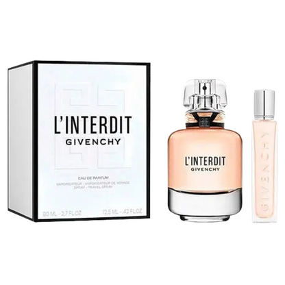 Givenchy L'Interdit 80ml EDP & 12.5ml Travel Spray Set (Blemished Box)