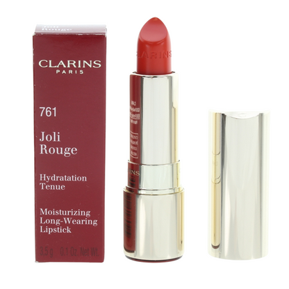 Clarins Joli Rouge Brillant Red Lipstick 761 Spicy Chili Satin