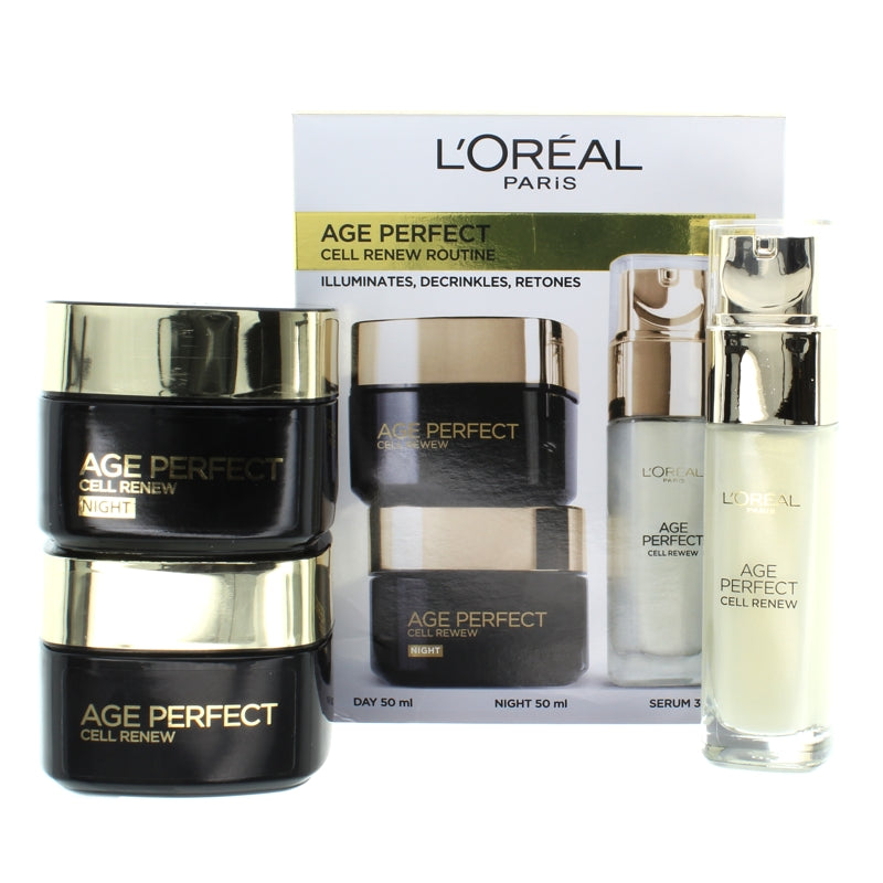 L'Oreal Age Perfect Cell Renew Routine Day & Night & Serum Set