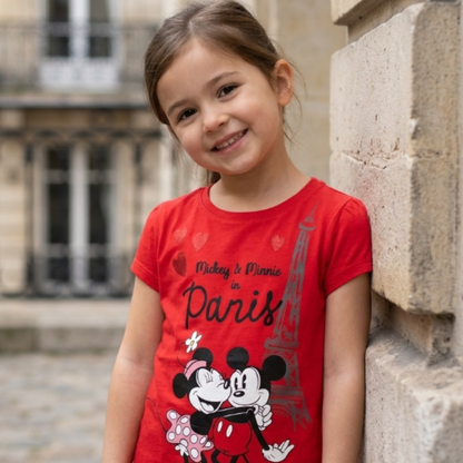 Disney Mickey & Minnie Red T-Shirt | Kids | 100% Cotton