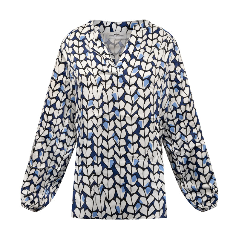Fynch-Hatton Women's Blouse Navy Multi Colour