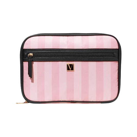 Victoria's Secret Iconic Pink Stripe Cosmetic Makeup Bag