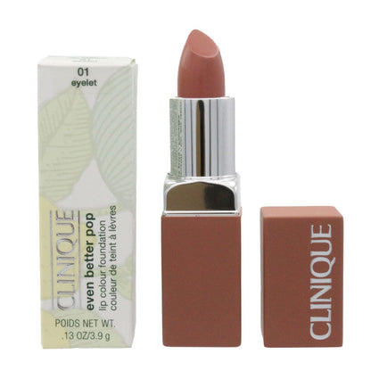 Clinique Even Better Pop lip Colour Nude Brown Lipstick 01 Eyelet