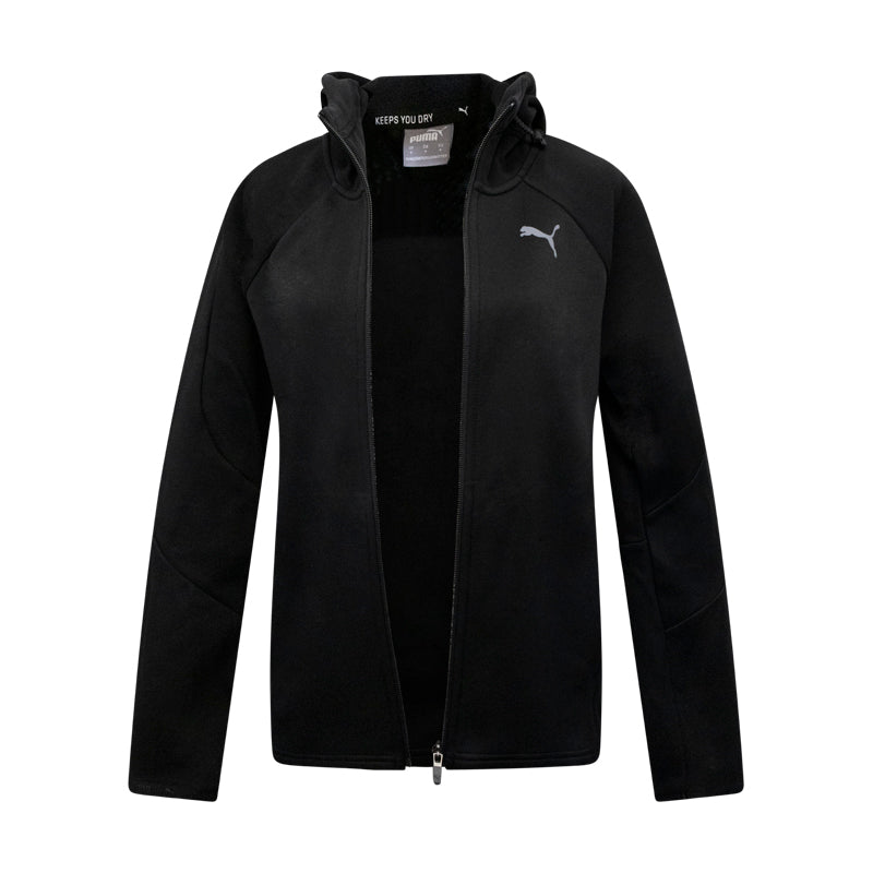 Puma Women's Sweatshirt Evostripe Full-Zip Hoodie Black