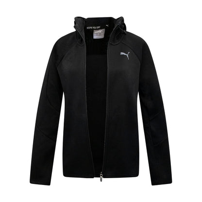 Puma Women's Sweatshirt Evostripe Full-Zip Hoodie Black