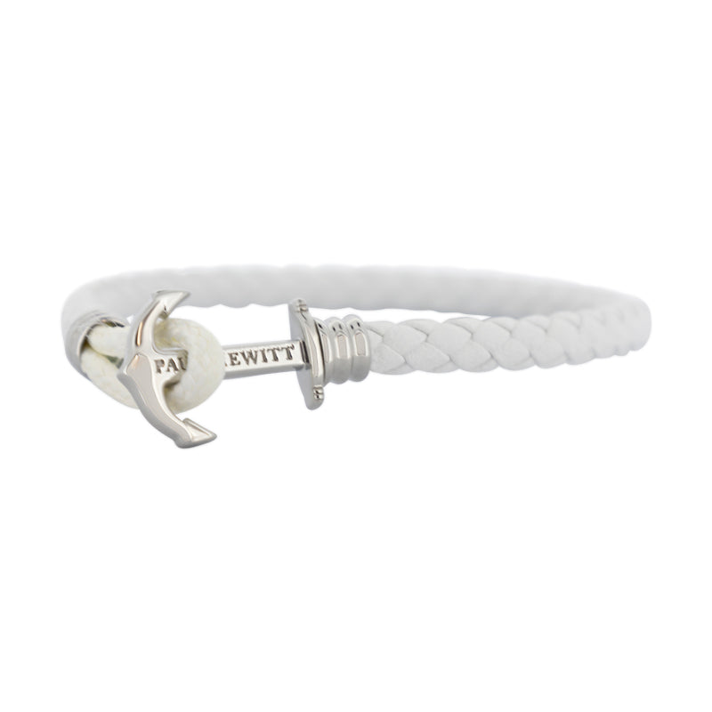 Paul Hewitt Anchor Bracelet PHREP Lite Made of Leather White Size M