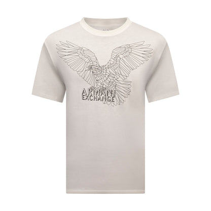 Armani Exchange Men's White T-shirt Eagle Logo