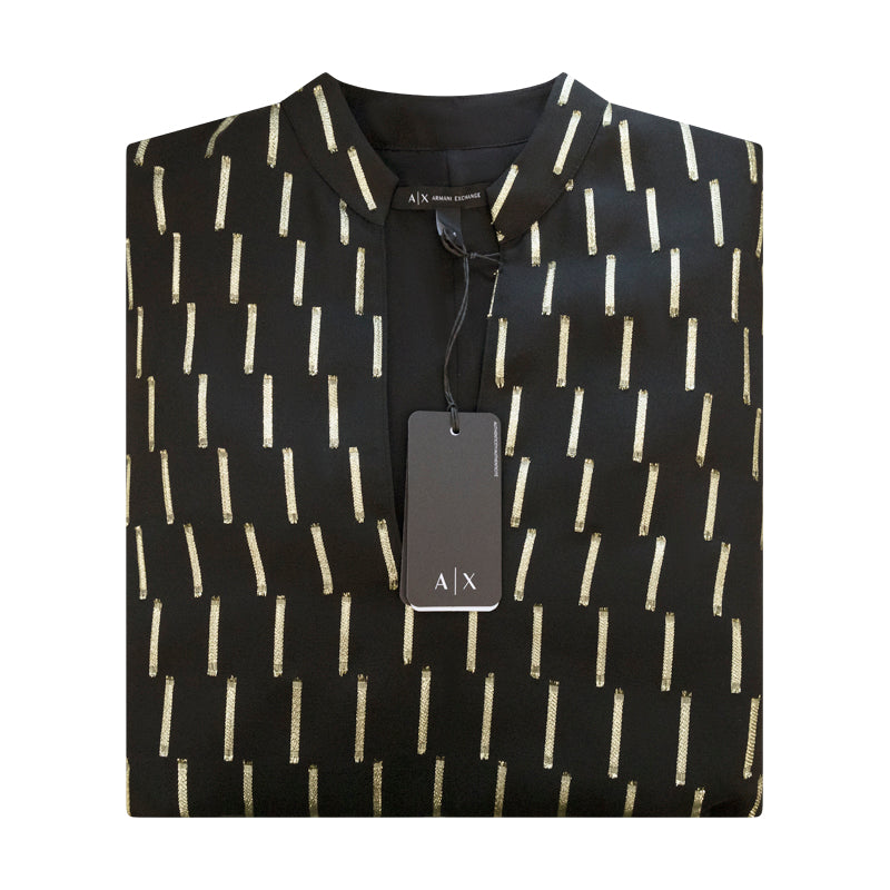 Armani Exchange Women's Dress Black & Gold
