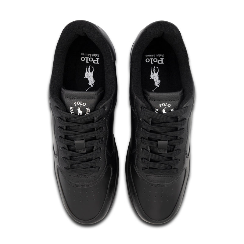 Ralph Lauren Polo Leather Trainers | Black