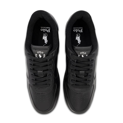 Ralph Lauren Polo Leather Trainers | Black