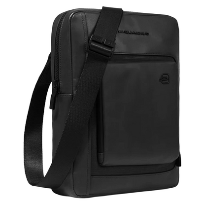 Piquadro Men's Medium Crossbody Leather Bag Black CA1816W131/N