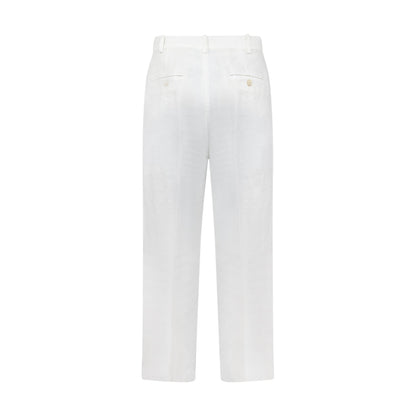 Ralph Lauren Polo Linen Trousers | White