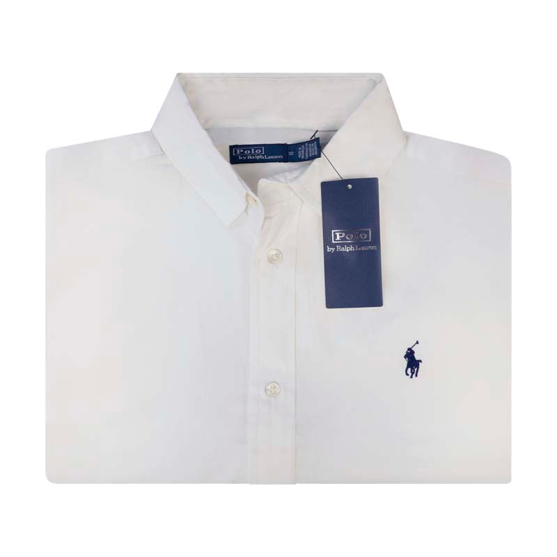 Ralph Lauren Polo Logo Cotton Shirt White