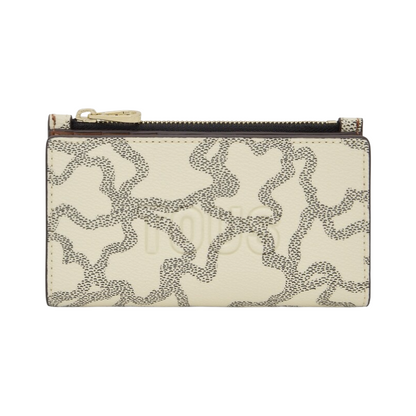 Tous Kaos Icon Beige Print Flat Wallet