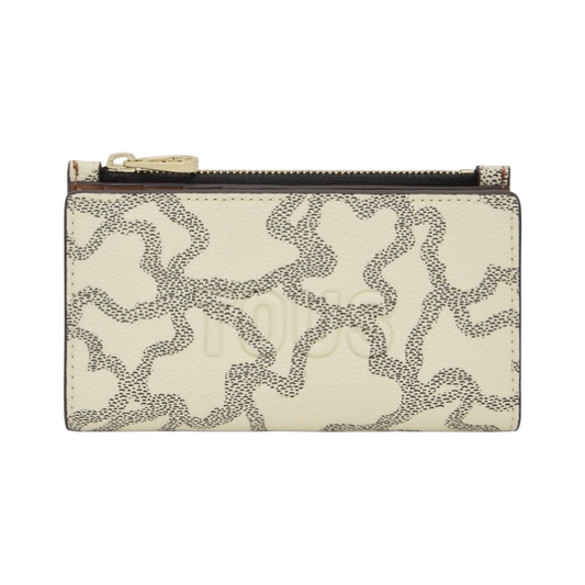 Tous Kaos Icon Beige Print Flat Wallet