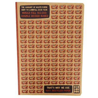 Milly Green Eco London A5 Recycled Kraft Paper Notebook