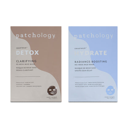 Patchology Smartmud Duo Hydrate & Detox Face Masks 2 Mud Masks