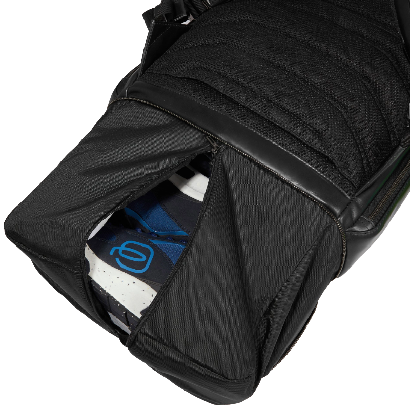 Piquadro Blue Square Large Leather Laptop Backpack 15,6"